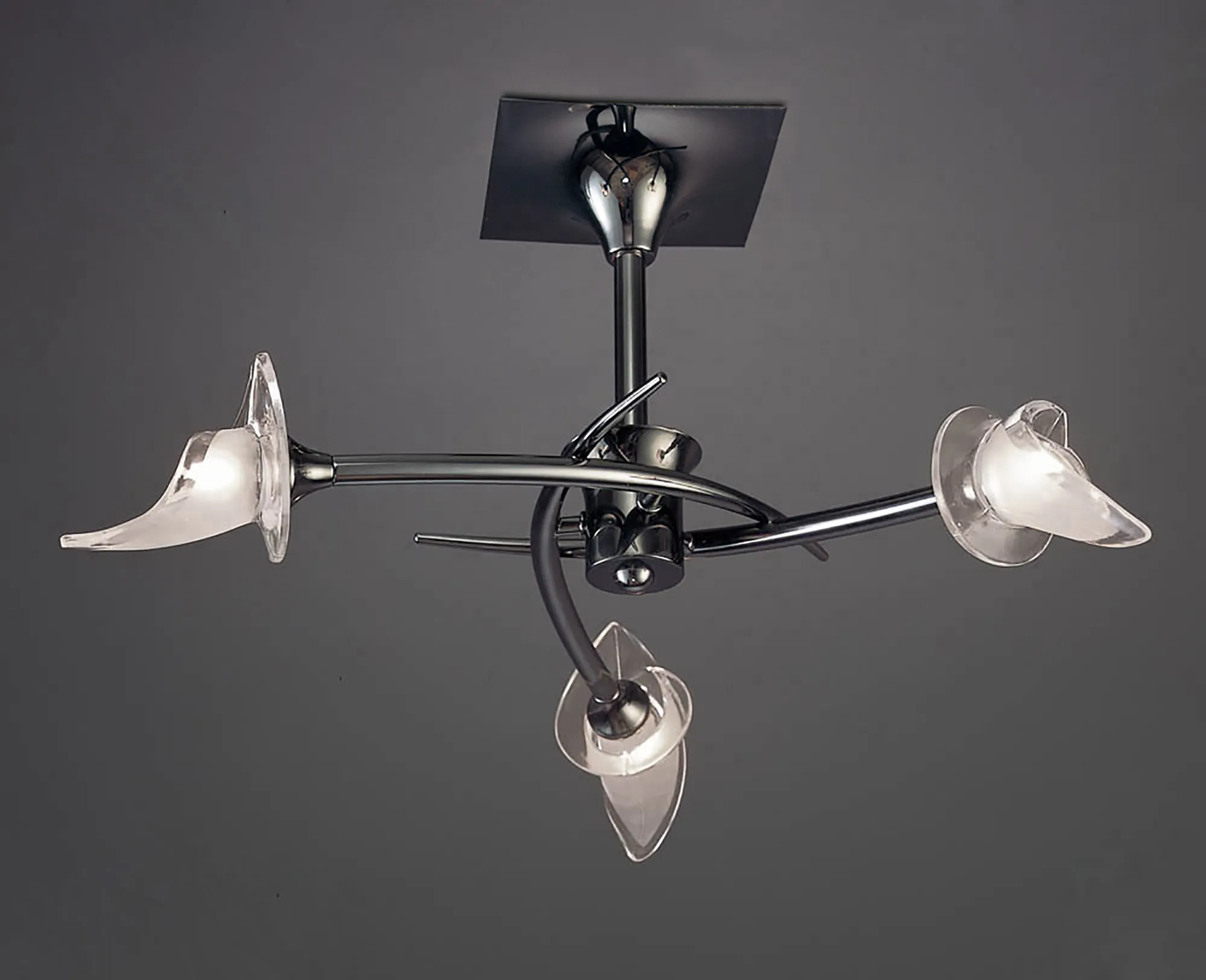 Flavia Black Chrome Ceiling Lights Mantra Semi Flush Fittings Flavia Black Chrome Ceiling Lights Mantra Semi Flush Fittings